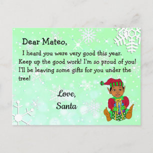 Briefkaarten van de Santa: Holiday Ethnic Elf