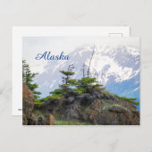 Briefkaarten van de staat Alaska - Blauwen en berg (Voorkant / Achterkant)