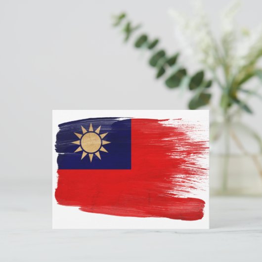 Briefkaarten van de Taiwanese vlag (Staand voorkant)