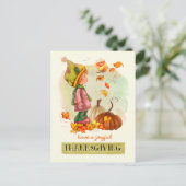 Briefkaarten van de Thanksgiving van Little Boy en (Staand voorkant)