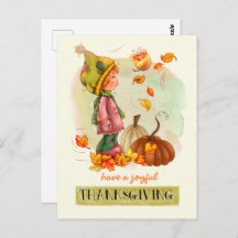 Briefkaarten van de Thanksgiving van Little Boy en