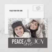 Briefkaarten van de Vakantie van de Sneeuwvlok van (Voorkant / Achterkant)