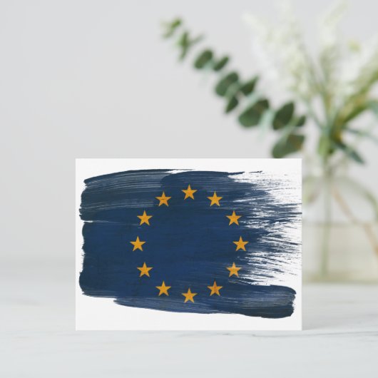 Briefkaarten van de vlag van de Europese Unie (Staand voorkant)