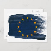 Briefkaarten van de vlag van de Europese Unie (Voorkant / Achterkant)