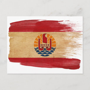 Briefkaarten van de vlag van Frans-Polynesië