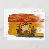 Briefkaarten van de vlag van New Brunswick (Voorkant / Achterkant)