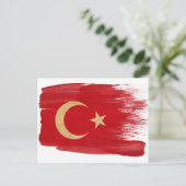 Briefkaarten van de vlag van Turkije (Staand voorkant)