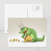Briefkaarten van Easter Gator (Voorkant / Achterkant)