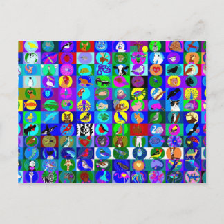 Briefkaarten van heilige dierenliedjes