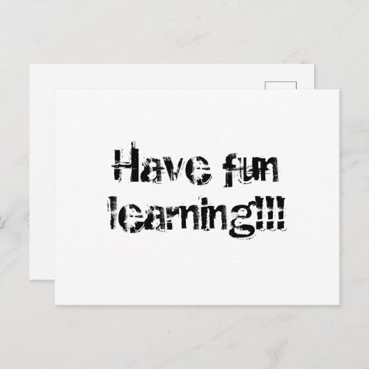 Briefkaarten van het leercentrum van Toddler (Voorkant / Achterkant)