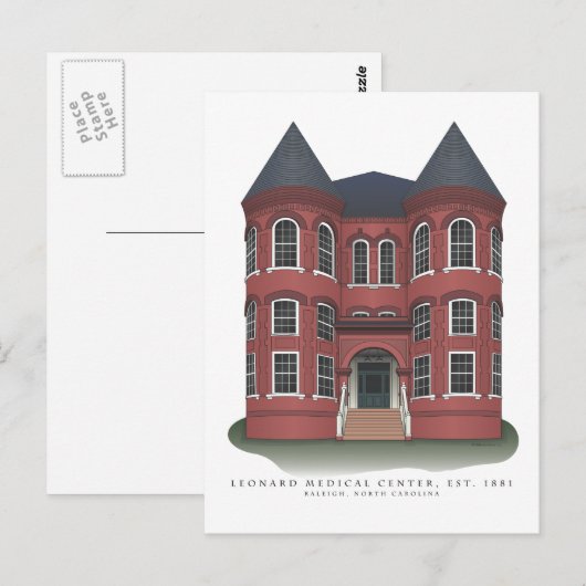 Briefkaarten van het Leonard Medical Center (Voorkant / Achterkant)