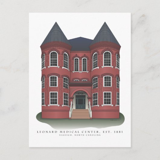 Briefkaarten van het Leonard Medical Center (Voorkant)