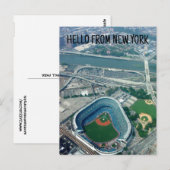BRIEFKAARTEN VAN HET NEW YORK BASEBALL STADIUM (Voorkant / Achterkant)