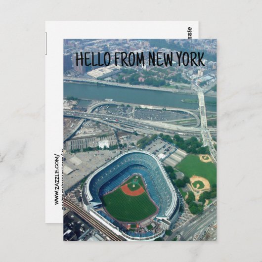BRIEFKAARTEN VAN HET NEW YORK BASEBALL STADIUM (Voorkant / Achterkant)