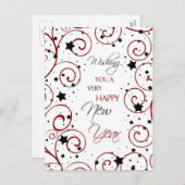 Briefkaarten van het Nieuwjaar van wervelingen & (Voorkant / Achterkant)