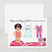 briefkaarten van het poppenfeest "Little Princess" (Voorkant / Achterkant)