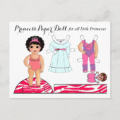 briefkaarten van het poppenfeest "Little Princess" (Voorkant)