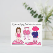 briefkaarten van het poppenfeest "Little Princess" (Staand voorkant)