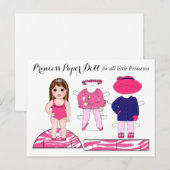 briefkaarten van het poppenfeest "Little Princess" (Voorkant / Achterkant)