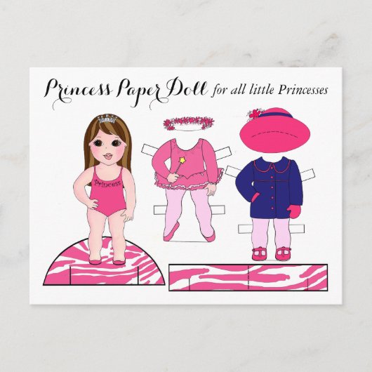 briefkaarten van het poppenfeest "Little Princess" (Voorkant)