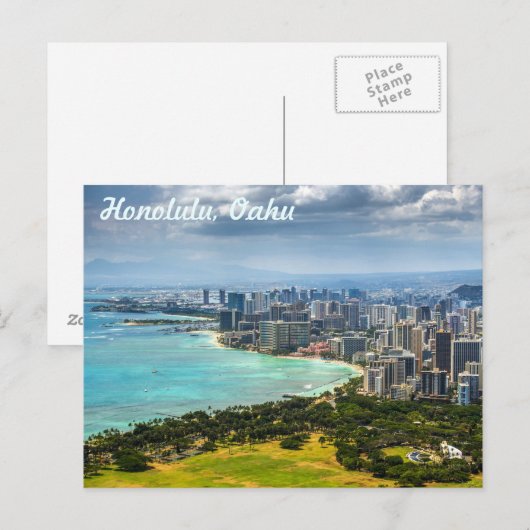 Briefkaarten van Honolulu, Oahu (Voorkant / Achterkant)