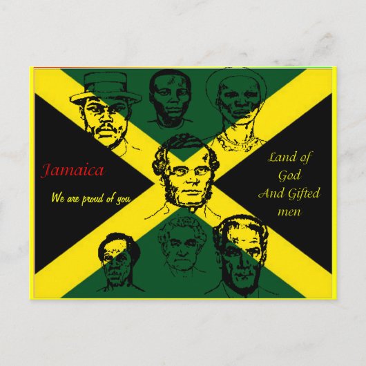 briefkaarten van jamaica nationale helden - trots (Voorkant)