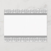 Briefkaarten van Just Married Announcement Grey Da (Achterkant)