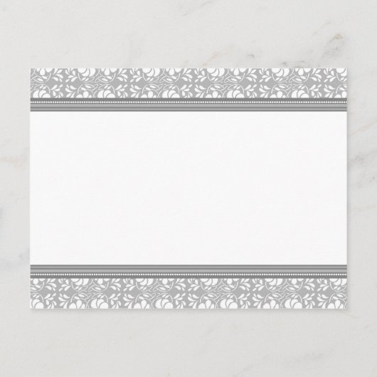 Briefkaarten van Just Married Announcement Grey Da (Achterkant)