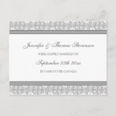 Briefkaarten van Just Married Announcement Grey Da (Voorkant)