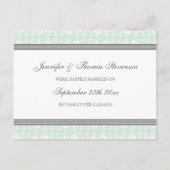 Briefkaarten van Just Married Announcement Grey Da (Voorkant)
