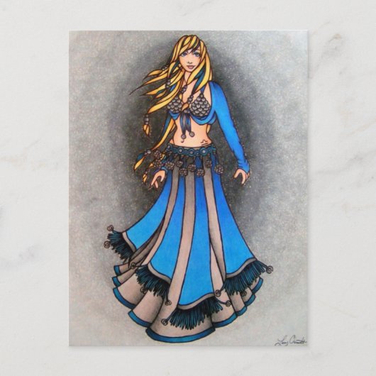Briefkaarten van Libra Bellydancer (Voorkant)