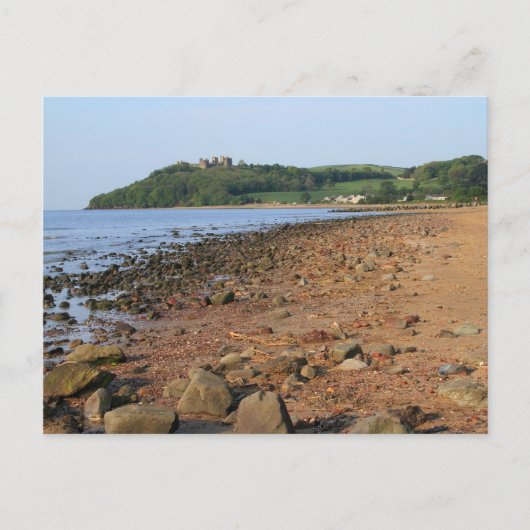 Briefkaarten van Llansteffan Castle en Beach (Voorkant)