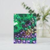 Briefkaarten van Mardi Gras Beads Green Party (Staand voorkant)