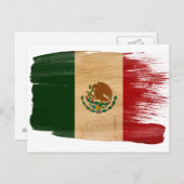 Briefkaarten van Mexico-vlag (Voorkant / Achterkant)