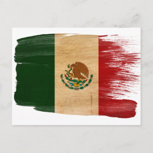 Briefkaarten van Mexico-vlag
