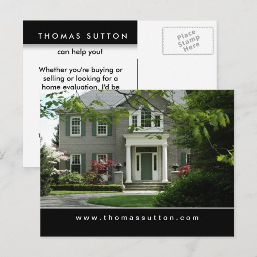 Briefkaarten van onroerend goed Groen Formulier Hu (Voorkant / Achterkant)