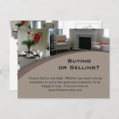 Briefkaarten van onroerend goed Interior 1 (Voorkant / Achterkant)