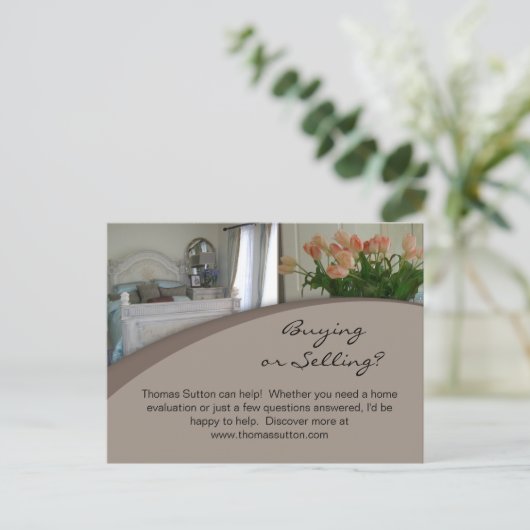 Briefkaarten van onroerend goed Interior 2 (Staand voorkant)