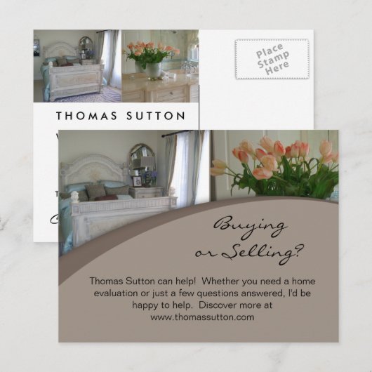 Briefkaarten van onroerend goed Interior 2 (Voorkant / Achterkant)