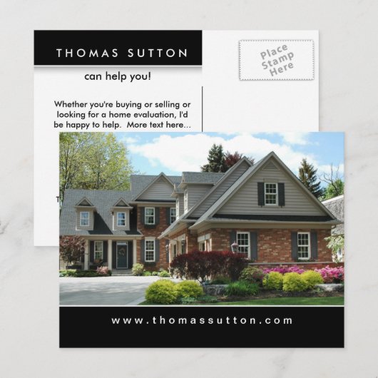 Briefkaarten van onroerend goed  tuinhuis (Voorkant / Achterkant)