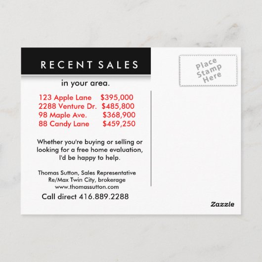 Briefkaarten van onroerend goed Veel huizen/huizen (Achterkant)