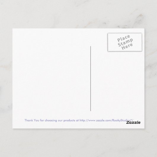 Briefkaarten van Paarse paarden (Achterkant)