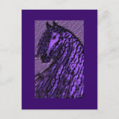 Briefkaarten van Paarse paarden (Voorkant)