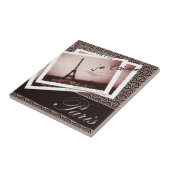 Briefkaarten van Paris  Design Tegel Tegeltje (Zijkant)
