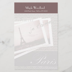 Briefkaarten van Paris Personalized Paper Briefpapier
