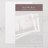 Briefkaarten van Paris Personalized Paper Briefpapier (Voorkant / Achterkant)