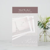 Briefkaarten van Paris Personalized Paper Briefpapier (Staand voorkant)