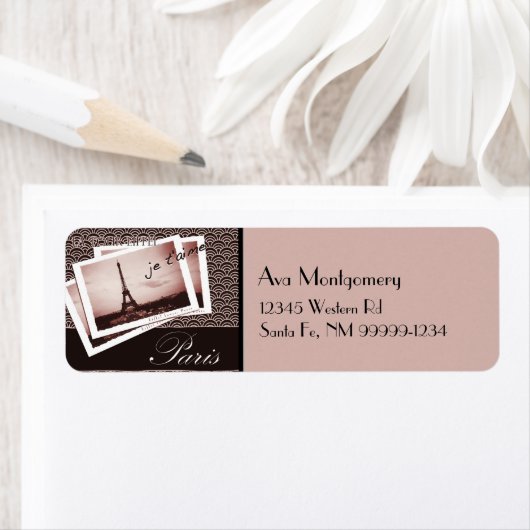 Briefkaarten van Paris Return Address Label (Insitu)