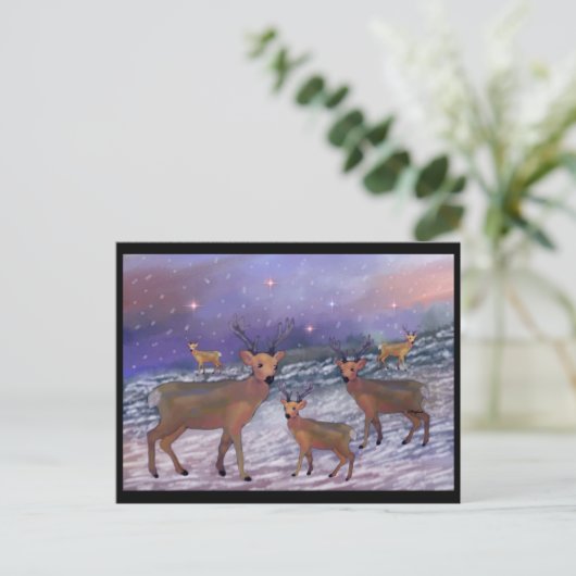 Briefkaarten van rendiersnuffel (Staand voorkant)