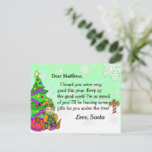 Briefkaarten van Santa: Blonde Holiday Elf (Staand voorkant)